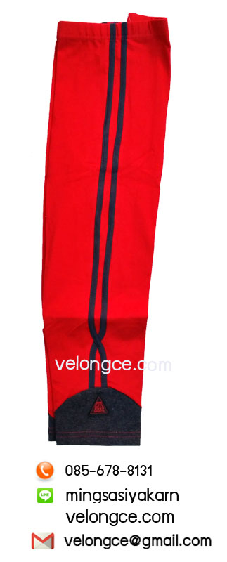 กางเกงแอโรบิค เนื้อ Cotton อย่างดี ขายาว 4 ส่วน กางเกงพื้นสีมีกุ้นหลายกุ้น size L-XL-XXL